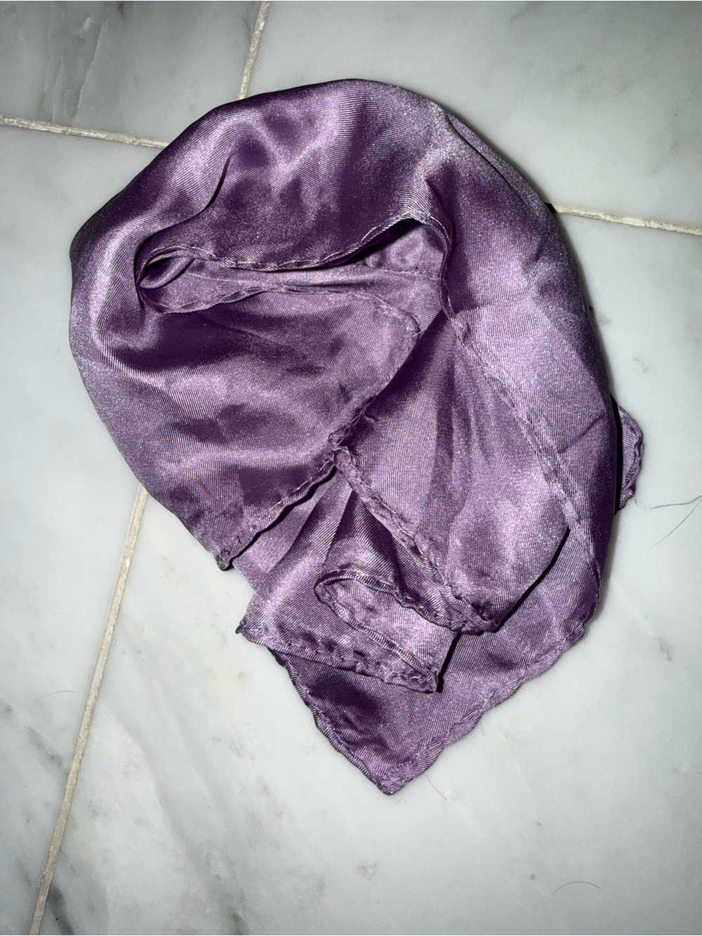 Silky Purple Scarf - Elegant Women's Accessory VINTAGE